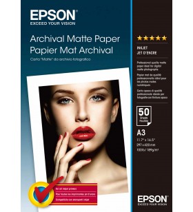 Epson archival matte paper, din a3, 189g/m², 50 sheets