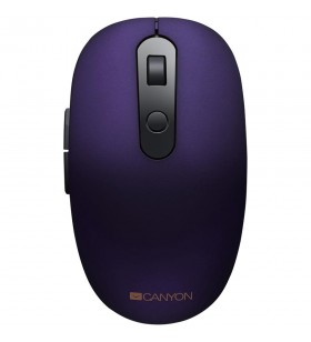 Canyon 2 in 1 wireless optical mouse with 6 buttons, dpi 800/1000/1200/1500, 2 mode(bt/ 2.4ghz), battery aa*1pcs, violet, 65.4*1