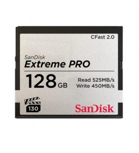 Memory card sandisk compact flash extreme pro, 128gb