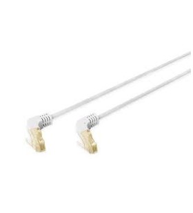 Cat 6a s/ftp patch cord90ang./90 angled awg 26/7 0.25 mgrey