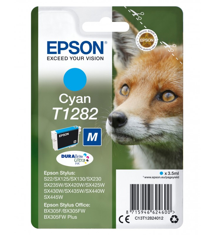 Epson fox singlepack cyan t1282 durabrite ultra ink