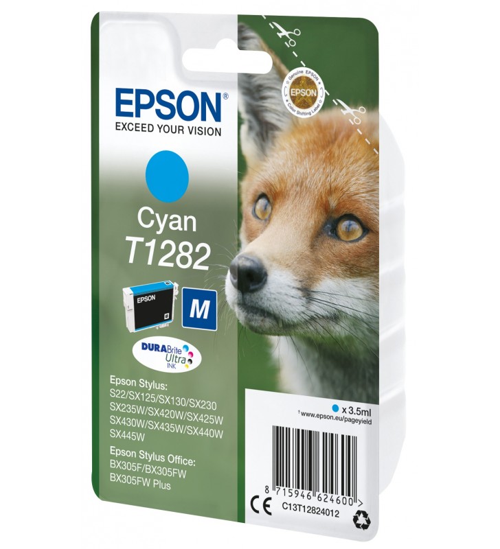 Epson fox singlepack cyan t1282 durabrite ultra ink