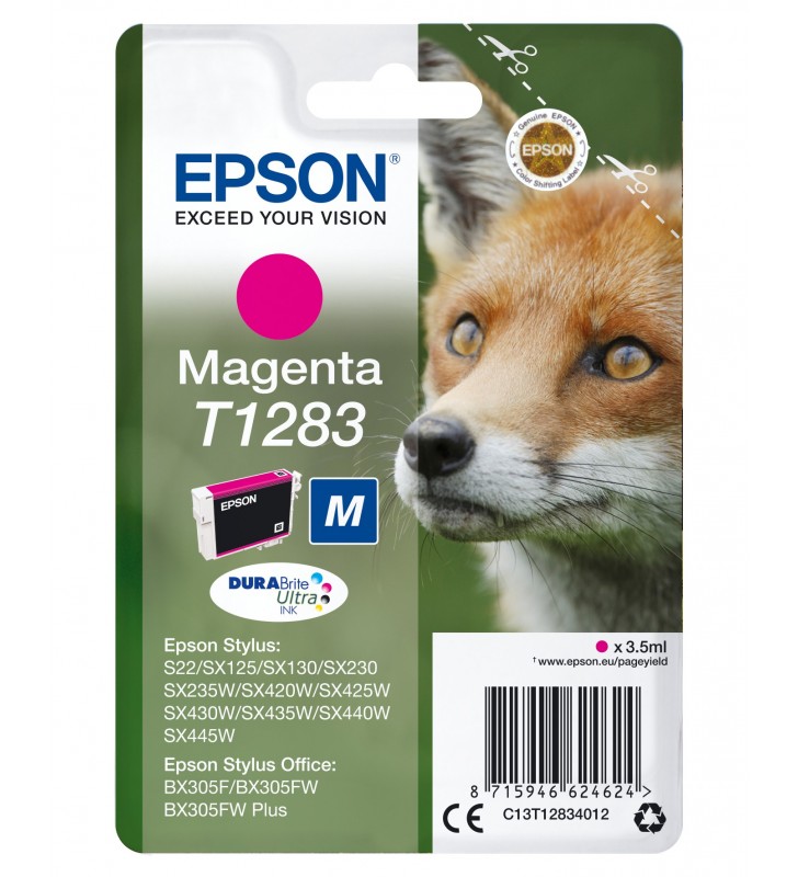 Epson fox singlepack magenta t1283 durabrite ultra ink