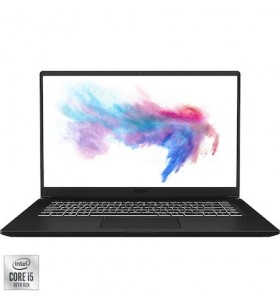 Laptop msi modern 15 a10rbs-494xro cu procesor intel core i5-10210u pana la 4.20 ghz, 15.6", full hd, 8gb, 512gb, nvidia mx350 2gb, no os, black