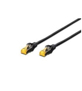 Cat 6a s/ftp patch cord awg/26/7 20 m black
