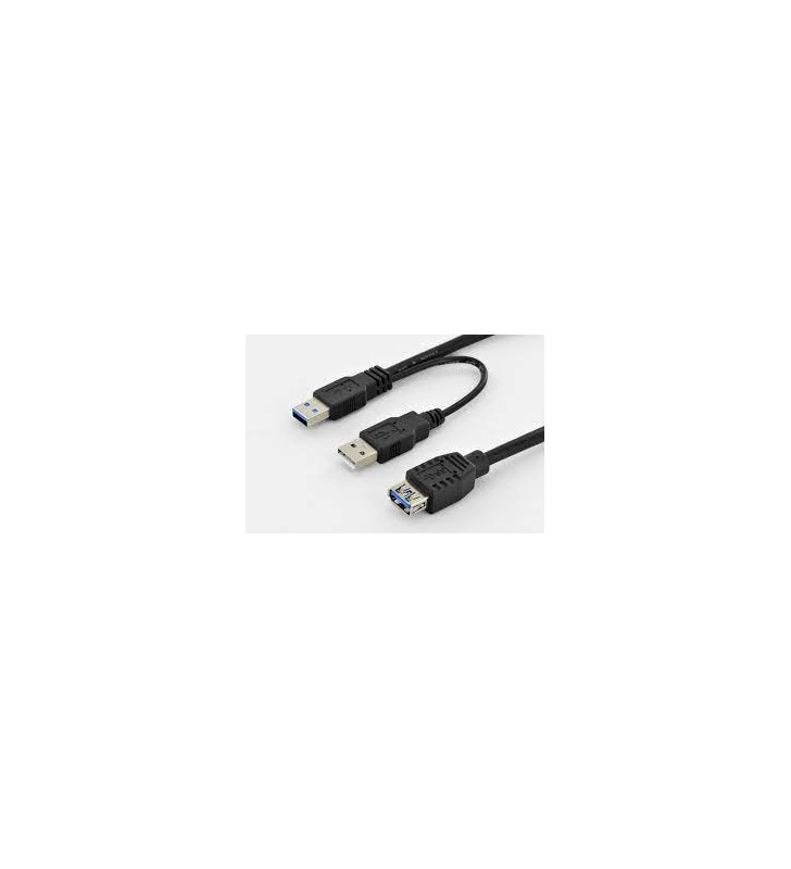 Usb 3.0 y-adapter cable 0.3m/type 2xa - a m/m/f 0.3m ul bl