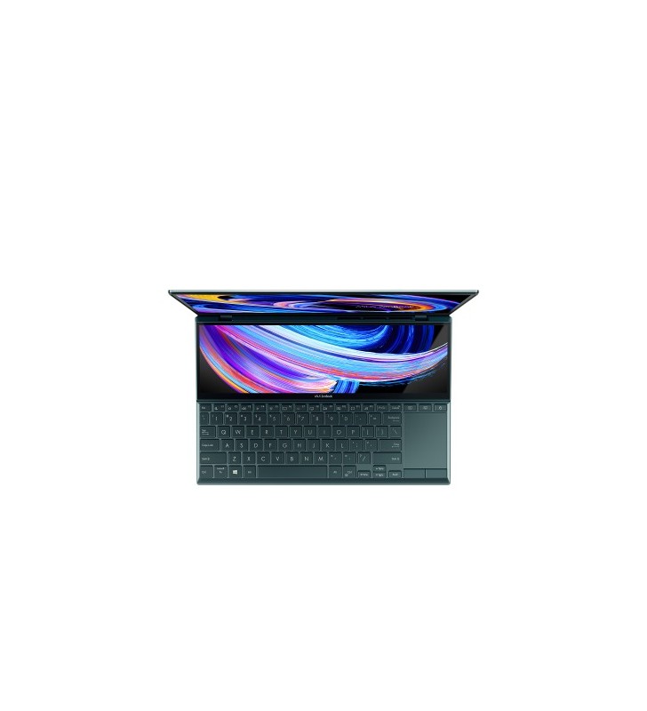 Ultrabook asus zenbook duo 14 ux482eg-hy014r, intel core i7-1165g7, 14inch touch, ram 16gb, ssd 1tb, nvidia geforce mx450 2gb, windows 10 pro, celestial blue