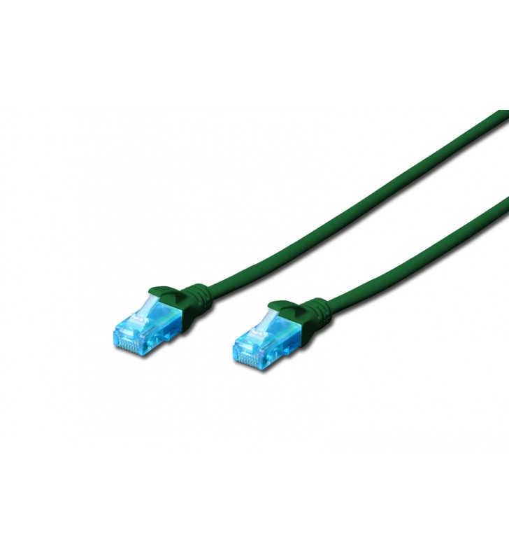 Cat5eu-utp pat.cable 0.5m green/cu pvc awg 26/7
