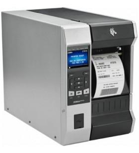 Tt printer zt610 4", 600 dpi, euro and uk cord, serial, usb, gigabit ethernet, bluetooth 4.0, usb host, rewind, color touch, zpl