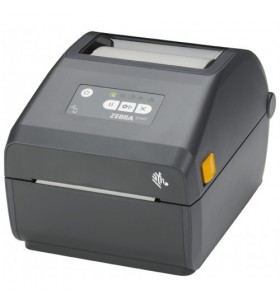 Thermal transfer cartridge printer zd421 203 dpi, usb, usb host, ethernet, btle5, eu and uk cords, swiss font, ezpl