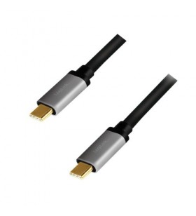 Cablu de date logilink cua0107, usb-c - usb-c, 1m, black