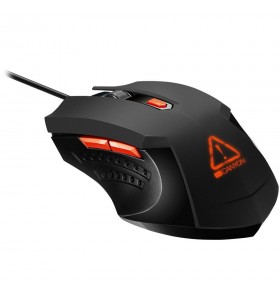 Optical gaming mouse with 6 programmable buttons, pixart optical sensor, 4 levels of dpi and up to 3200, 3 million times key lif