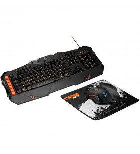 Canyon 3in1 gaming set, keyboard with lighting effect(118 keys), mouse with logo rgb(dpi 800/1200/2400/3200), mouse mat with siz