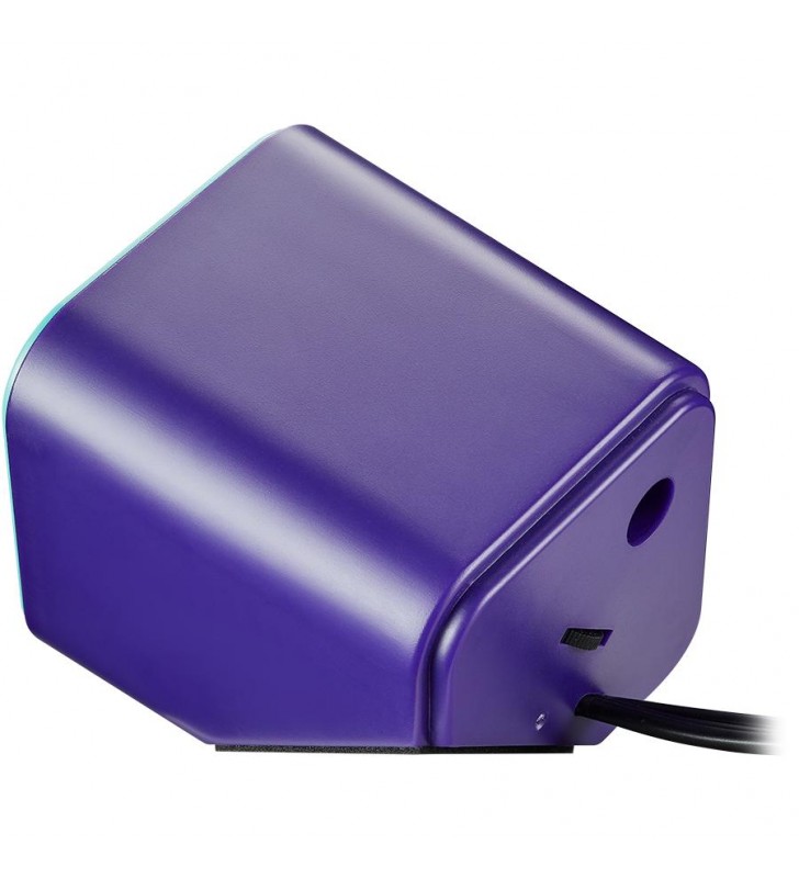 Canyon wired stereo speaker, 1.2m cable with usb2.0 & 3.5mm audio connector, purple(blue stripe)