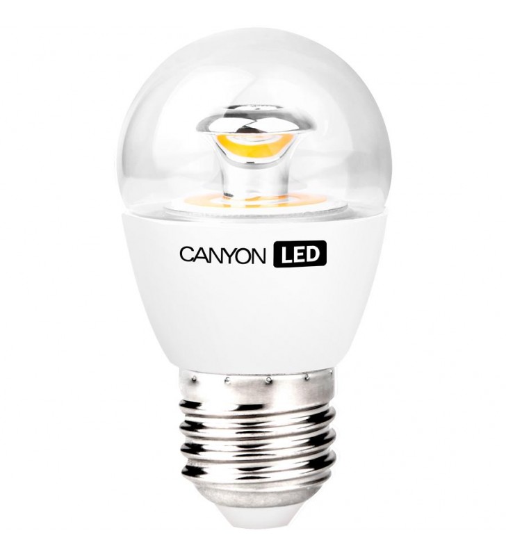 Canyon pe27cl6w230vw led lamp, p45 shape, clear, e27, 6w, 220-240v, 150°, 470 lm, 2700k, ra80, 50000 h