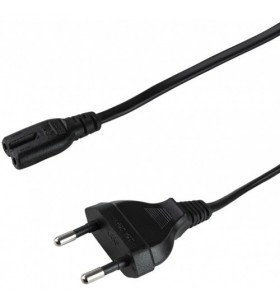 Cablu alimentare logilink cp092, euro plug - c7, 1.8m, black