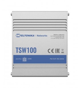 Teltonika tsw100 industrial unmanaged poe switch 4 ports poe 802.3af/at 60w