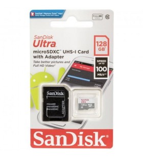 Memory card sandisk ultra lite microsdxc, 128gb, clasa 10 + adaptor sd