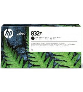 Hp 832y 1-liter black latex ink cartridge