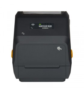 Thermal transfer printer (74/300m) zd421; 203 dpi, usb, usb host, ethernet, btle5, eu and uk cords, swiss font, ezp