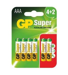 Baterie gp batteries, super alcalina aaa (lr03) 1.5v alcalina, blister 6 buc. "gp24a4/2-2ue6" "gppca24as065" - 333586