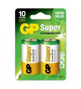 Baterie gp batteries, super alcalina d (lr20) 1.5v alcalina, blister 2 buc. "gp13a-2ue2" "gppca13as005" - 17154