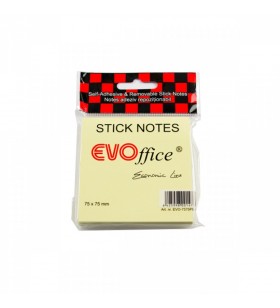 Stick notes 75x75 mm galben pastel evo-7575pe-g