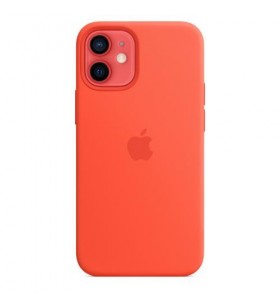 Protectie pentru spate apple magsafe silicone pentru iphone 12 mini, electric orange