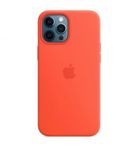 Protectie pentru spate apple magsafe silicone pentru iphone 12 pro max, electric orange