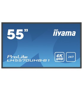 Iiyama lh5570uhb-b1 afișaj semne panou informare digital de perete 138,7 cm (54.6") va 4k ultra hd negru procesor încorporat