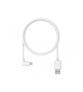 6ft usb-a to 90-degree/lightning cable white