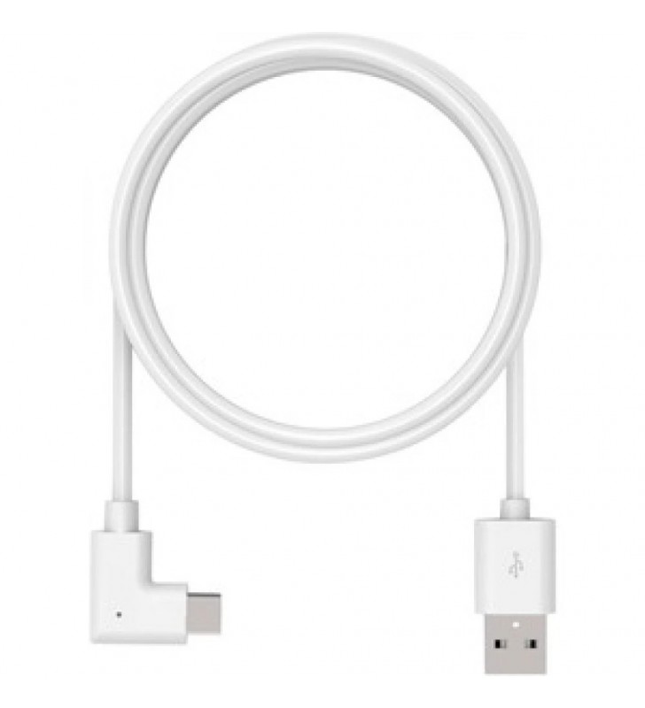 6ftusb-a to 90-degree usb-c/cable white