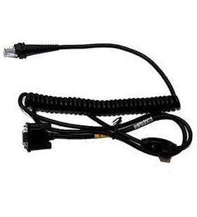 Cable: rs232 (+/-12v signals), black, db9 male, 3m (9.8´), coiled, external power with option for host power on pin 9