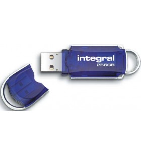 Integral courier memorii flash usb 256 giga bites usb tip-a 2 albastru, argint