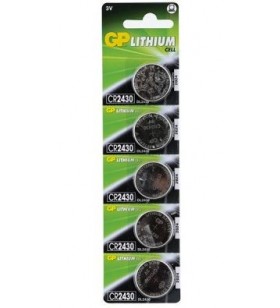 Baterie gp batteries, butoni (cr2430) 3v lithium, blister 5 buc. "gpcr2430-2cpu5" "gppbl2430054" - 645266