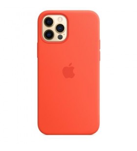 Protectie pentru spate apple magsafe silicone pentru iphone 12/12 pro, electric orange