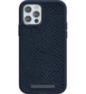 Husa de protectie njord pentru iphone 12 / iphone 12 pro, piele, albastru