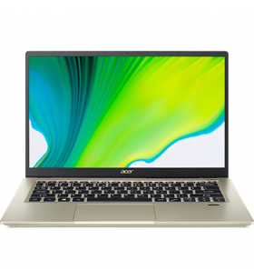 Laptop acer swift 3 sf314-510g ultraportabil cu procesor intel® core™ i7-1165g7 pana la 4.70 ghz, 14", full hd, 16gb, 1tb ssd, intel® iris® xe graphics, windows 10 pro, safari gold