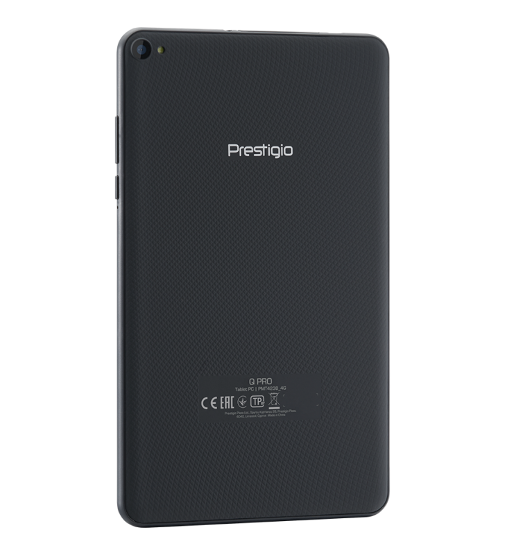 Prestigio q pro,pmt4238_4g_d_gy,single micro-sim, have call fuction, 8.0"wxga(800*1280)ips display, up to 1.4ghz quad core processor, android 9.0, 2gb ram+16gb rom, 0.3mp front camera+2mp rear camera, 5000mah battery