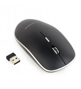 Mouse optic gembird musw-4bs-01, usb wireless, black-silver