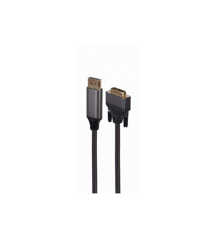 Cablu gembird cc-dpm-dvim-4k-6, displayport - dvi, 1.8m, black