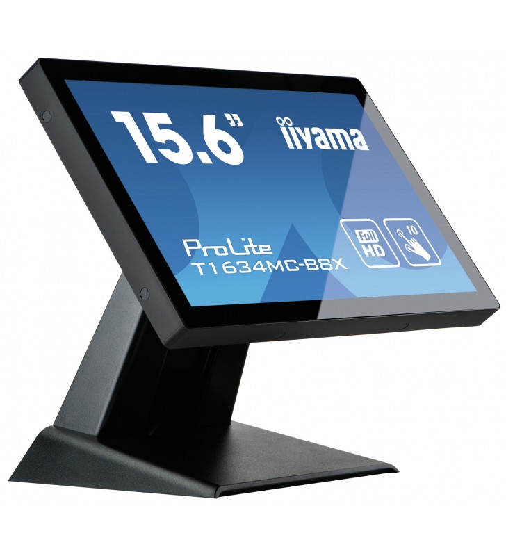 Iiyama prolite t1634mc-b8x monitoare cu ecran tactil 39,6 cm (15.6") 1920 x 1080 pixel multi-touch multi-gestual negru