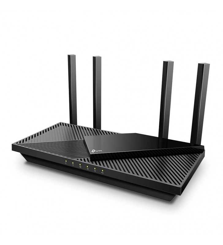 Tp-link archer ax55 router wireless gigabit ethernet bandă dublă (2.4 ghz/ 5 ghz) negru