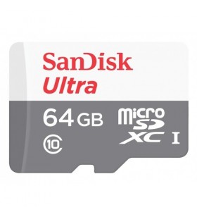 Memory card microsdxc sandisk ultra 64gb, class 10, uhs-i + adaptor sd