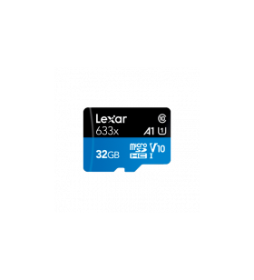 Lexar 32gb high-performance 633x microsdhc uhs-i, up to 100mb/s read 20mb/s write c10 a1 v10 u1, global ean: 843367119660