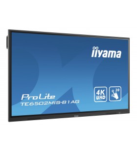 Iiyama te6502mis-b1ag table albe interactive 165,1 cm (65") 3840 x 2160 pixel ecran tactil negru