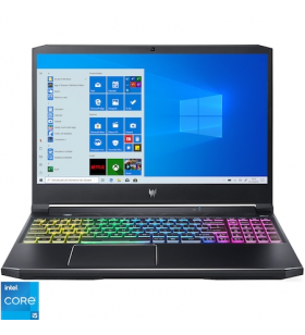 Laptop acer gaming predator helios 300 ph315-54 cu procesor intel® core™ i5-11400h, 15.6", full hd, 144hz, 16gb, 1tb ssd, nvidia® geforce rtx™ 3060 6gb, windows 10 home, black