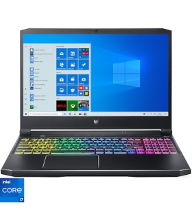 Laptop gaming acer predator helios 300 ph315-54 cu procesor intel® core™ i7-11800h, 15.6", qhd, 165hz, 32gb, 1tb ssd, nvidia® geforce rtx™ 3060 6gb, windows 10 home, black