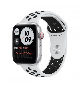 Apple watch nike se gps + cellular, 40mm silver aluminium case with pure platinum/black nike sport band