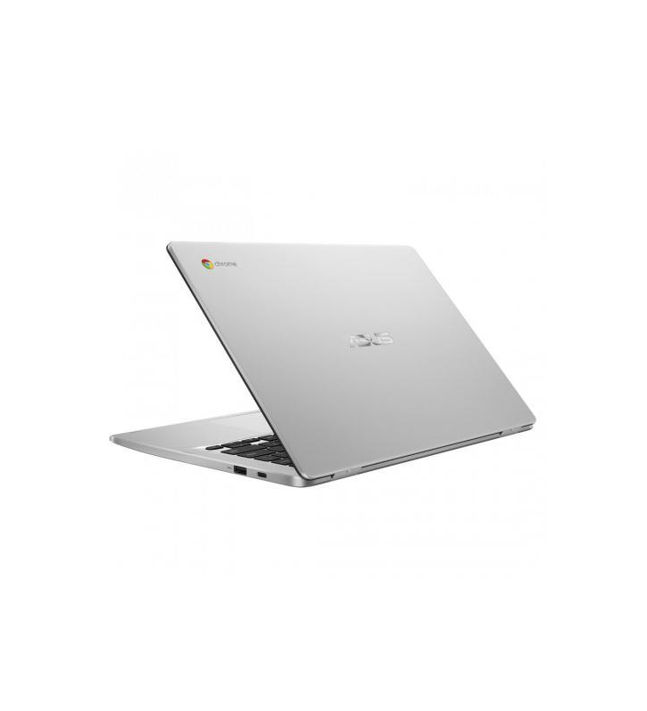 Laptop asus chromebook c423na-ec0642, intel celeron dual core n3350, 14inch touch, ram 4gb, emmc 64gb, intel hd graphics 500, chrome os, silver